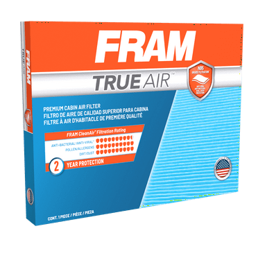 FRAM TrueAir Cabin Filter CV12436, with N95 Grade Filter Media