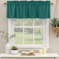 thumbnail image 3 of Dark Green Valances for Windows, Decorative Rod Pocket Window Valance Curtains, Modern Pure Dark Green Short Curtain Drapes for Kitchen/Bathroom/Living Room, 2 Panels, 60" W x 18" L, 3 of 8