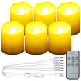 thumbnail image 2 of 6Pcs LED Candle Light Remote Flameless Tea Lights Realistic Candle Lamp Rechargeable, 2 of 11