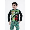thumbnail image 4 of Minecraft Creeper T-Shirt and Fleece Jogger Pants Outfit Set Little Kid to Big Kid, 4 of 5