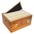 thumbnail image 1 of Bingirl 10-Frame Wax-Coated Deep Brood Box with Transparent Acrylic Windows - Langstroth Hive Body for Beekeeping Supplement, 1 of 8