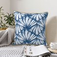 thumbnail image 6 of Kll Blue Shells Decorative Throw Pillow Covers Velvet Soft For Couch Sofa Bedroom Living Room Outdoor -20"X20", 6 of 8