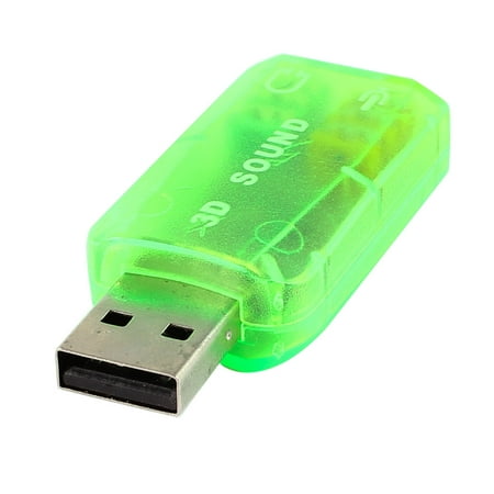 Unique Bargains USB 2.0 External 5.1 Channel to 3D Virtual 3.5mm Audio Sound Card
