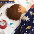 thumbnail image 6 of Soft Space Kids Throw Blanket for Baby Toddler Boys,Galaxy Astronaut Planet Pattern Blanket for Boys Girls Throw Blankets,Fleece Plush Space Birthday Gifts Blanket for Couch Sofa Bed Nap, 6 of 6