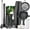 Black, variant on Stainless Steel Cocktail Shaker Set - 12 Piece Bartender Kit with Boston Shaker Tins, Mixing Spoon, Muddler, Jigger, Strainer, Ice Tongs and Wine Pourers (Black)