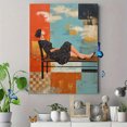 thumbnail image 4 of Abstract Woman Bench Canvas Wall Art 15.75x11.81 Inches, 4 of 8