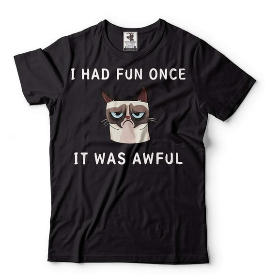 Funny Saying Shirt I Had Fun Once It Was Awful Shirt Cat Shirts Funny Cat Shirt Cat Owner Shirt