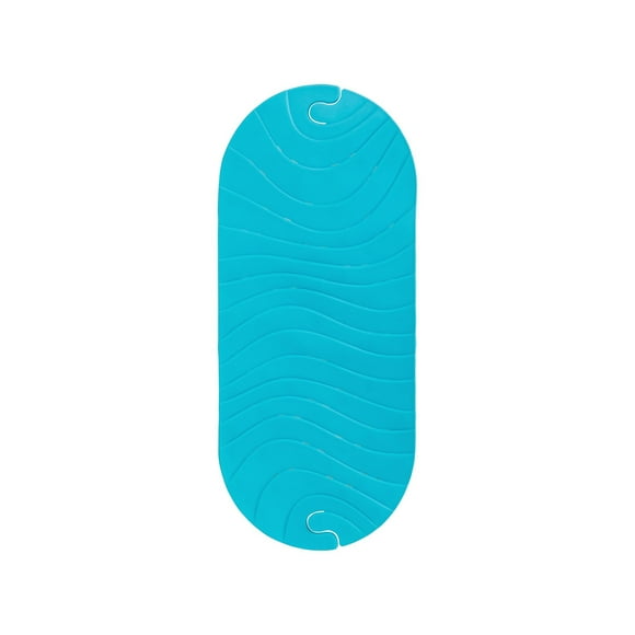 Alfombrilla de bañera para bebé Boon Ripple, texturizada, antideslizante, azul
