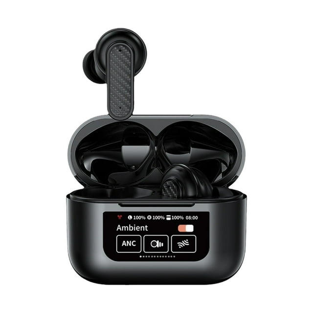 Auriculares Inalámbricos Bluetooth, Auriculares de Pantalla de Color Led Táctiles con Reducción de Ruido Inteligente, Bluetooth 5.4, Vida Útil de la Batería 8H, Sonido Estéreo, Auriculares Inalámbrico