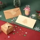 thumbnail image 5 of 300 piezas de pegatinas de papel kraft de Navidad, etiquetas de etiquetas de Navidad marrones, etiquetas de nombre con temática navideña, 2,5 x 2,5 pulgadas, 4 patrones, 5 of 5