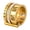 Gold, variant on Women's Stainless Steel with Zirconia Roman Numerals 3 in 1 Ring Gold Size 8.75