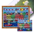 thumbnail image 1 of Kit Punto Cruz Con Casa Hilo Algodón Ecológico Bordado 11CT 50x40cm, 1 of 9