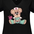 thumbnail image 4 of Inktastic CNA an Angel in Scrubs Teddy Bear Women's Plus Size V-Neck T-Shirt, 4 of 5