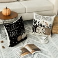 thumbnail image 5 of Sm:)e Hello Pumpkin Leaves Fall Throw Pillow Covers Black 18 x 18 Inch Set of 4, 5 of 7