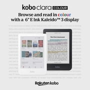 Kobo Clara Colour | eReader | 6 E Ink Kaleido 3 Color Display with ComfortLight PRO | Dark Mode Option | Audiobooks | Waterproof | 16GB of Storage | White