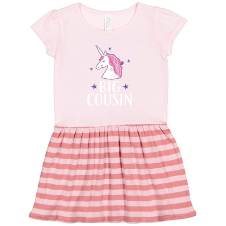 

Inktastic Big Cousin Girls Unicorn Announcement Gift Toddler Girl Dress