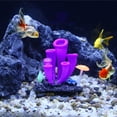 thumbnail image 3 of Unique Bargains Aquarium Simulation Horn Coral Silicone Fluorescent Coral Glow Ornaments Fish Tank Landscape Purple, 3 of 7