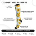 thumbnail image 4 of Picia Blue White Plaid Sunflower Printed Sports Compression Socks - 15-20mmHg Graduated Compression, High-Performance Soft and Breathable Socks for Men and Women, 4 of 5