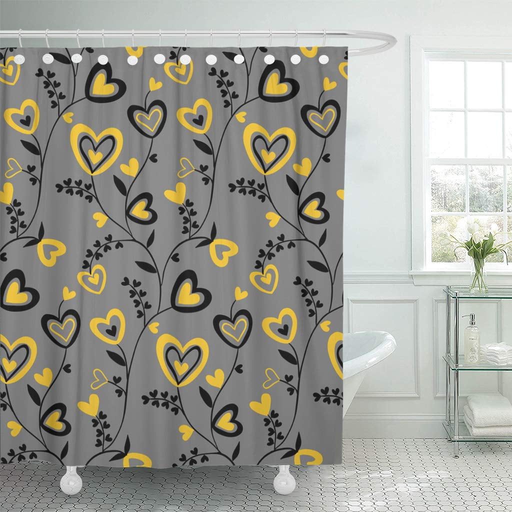 KSADK Beauty Doodle Yellow and Black on Grey Pattern Celebration Color