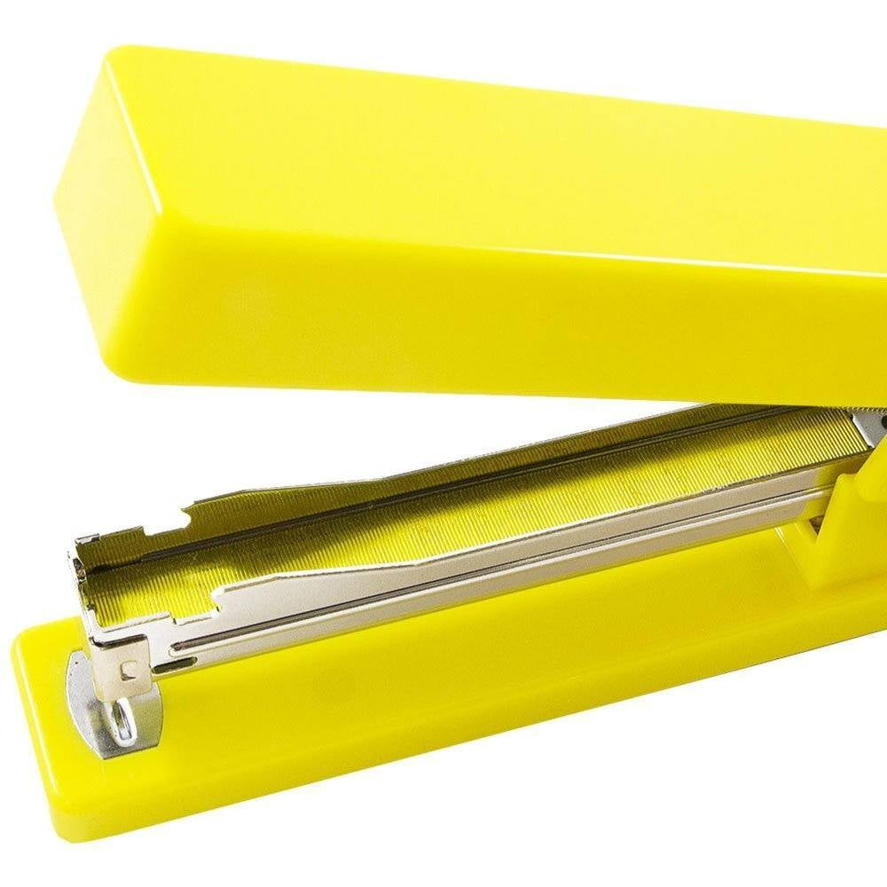 JAM Paper Office & Desk Set, Yellow, 2/Pack, 1 Stapler & 1 Staples