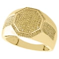 thumbnail image 3 of 10K Yellow Gold Yellow Diamond Dome Octagon Shape Pinky Ring Fancy Band 0.36 CT., 3 of 5