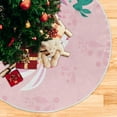 thumbnail image 5 of FMSHPON Pink Rabbit Xmas Christmas Tree Skirt Stand Mat for Holiday Party Decoration Indoor Outdoor 36 inches, 5 of 6