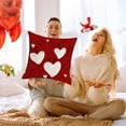 thumbnail image 6 of romoty Valentine's Day Heart Pillowcase 18" x 18" Decorative Cushion Cover 1pc Romantic Throw Pillow Shell Festive Decoration for Sofa Couch Bed and Anniversary Gift, 6 of 6