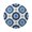 Intricate Blue and White Tie-dye, variant on 15.4" Round Placemat Set of 1 Polyester Fabric Place Mats Non-Slip Dining Kitchen Table Mats for Kitchen Party Decor Abstract Shapes Pattern