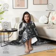 thumbnail image 4 of Soft Plush Black Snake Wearable Blanket Hoodies for Couch Office Cool Snakes Hooded Blankets for Women Men Adults Snake Lovers Decor Birthday Gifts 60×80 Inch, 4 of 5