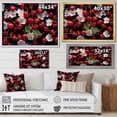 thumbnail image 4 of Designart "Delightful Red Cherry Sundae" Floral Framed Wall Art - Traditional Red Cherry Living Room Framed Canvas Art, 4 of 6
