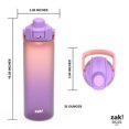 thumbnail image 5 of Zak Designs Soft Paint 32oz Durable Plastic Liberty Straw Water Bottle (Ombre Purple), 5 of 12