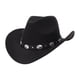thumbnail image 1 of Sombrero de Vaquero Occidental perfecl Cilindro de Jazz para Festival de Música Carnaval Estilo B Negro, 1 of 8