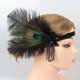 thumbnail image 3 of Tocado de mujer, Diadema vintage, Tocado flapper, Diadema de plumas de pedrería, Diadema, 3 of 4