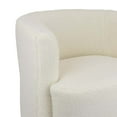 thumbnail image 3 of Selvi Swivel Accent Chair, Extra Soft Cushioning, Round, White Fabric, 3 of 5