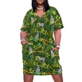 thumbnail image 1 of Lemurs-Vestido largo de verano para mujer traje holgado con bolsillos estilo veraniego a la moda, 1 of 6