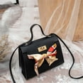 thumbnail image 1 of Women PU Leather Crossbody Shoulder Bag Elegant Silk Scarf Envelope Crossbody Messenger Mini Purse Handbag, 1 of 8