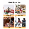 thumbnail image 2 of 13 Inch Round Placemats Set of 6, Red Snowman Christmas Non Slip Heat Insulation PP Table Mats, Snowflake Xmas Tree Winter Elk Washable Place Mats for Kitchen Dining Party Table Decor, 2 of 7