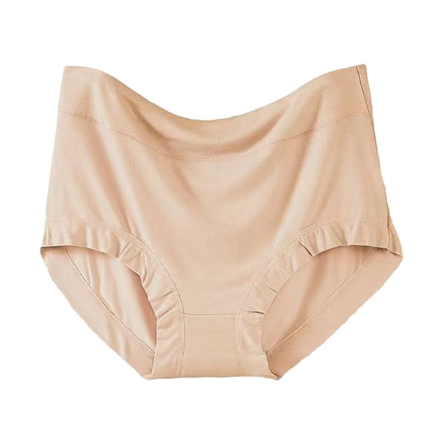 Ropa interior de algodón para mujer, sin costuras, de talla grande, de cintura alta, cobertura total, bragas suaves y elásticas para control de abdomen.