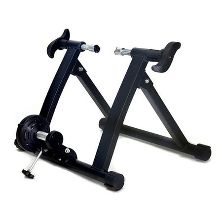 KARMAS PRODUCT Portable Bike Trainer Stand Steel Stationary Bicycle Magnetic Stand for Indoor Riding Exercise Training