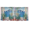 thumbnail image 7 of Yayeee Kitchen Curtains Tier Set of 2 Light Filtering 57"x24" Over Sink Window Panels, Seaside Door, 7 of 7