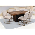 thumbnail image 1 of Comedor Nwest 6 Sillas Tubular Oro y Cubierta de Laminada Madera Mobilkraft, 1 of 1