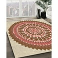 thumbnail image 2 of Ahgly Company Indoor Round Patterned Grapefruit Red Area Rugs, 6' Round, 2 of 6
