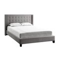 thumbnail image 2 of Weston Home Curtis I Upholstered King Bed with Wingback Nailhead Headboard, Gray, 2 of 4