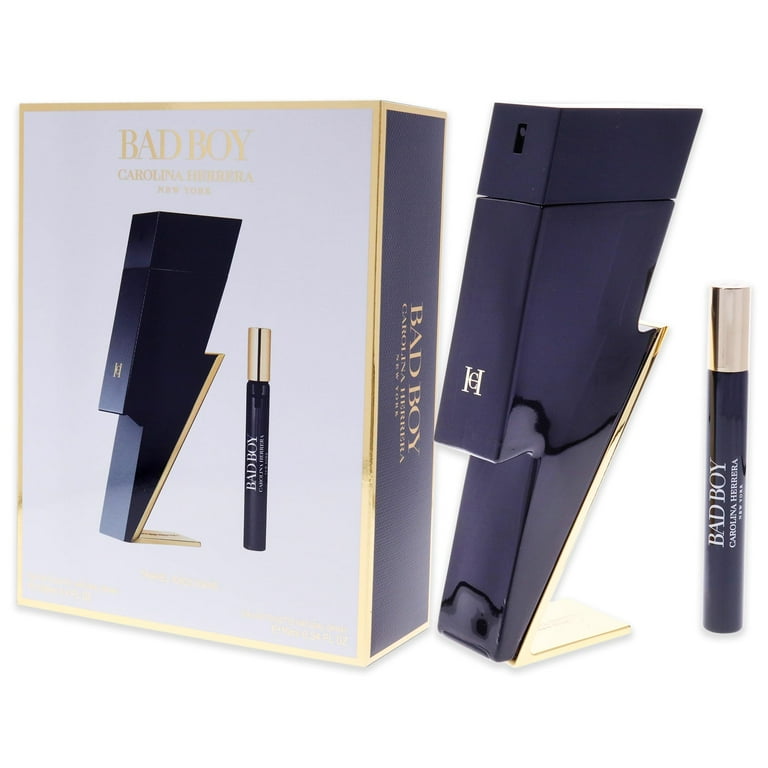 Carolina Herrera Bad Boy , 2 Pc Gift Set 3.4oz EDT Spray, 0.34oz