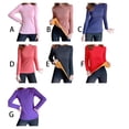 thumbnail image 4 of Qarigey Camisa térmica, ropa de abrigo, suministros para mujeres, Top lavable, lencería larga, ropa interior de invierno ajustada gruesa y Ropa interior Azul oscuro XXL, 4 of 6