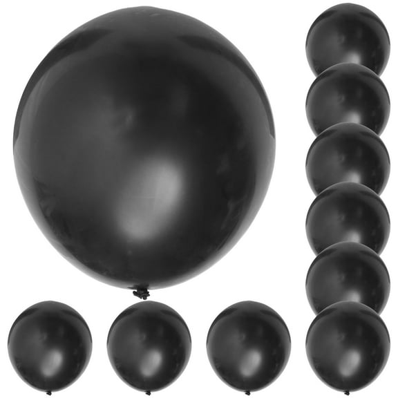 LEORX 10Pcs Large Black Latex Balloons for Wedding and Festival Decor