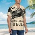 thumbnail image 3 of Disketp Hawaiian Shirts For Men,Let The Adventure Begin Print Mens Casual Short Sleeve Button Down Shirts Beach Shirt, 3 of 7
