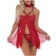 thumbnail image 2 of Señoras Linda Chica Sólido Lencería erótica Perspectiva de encaje Pijamas sexy Frente abierto Cuello halter Falda con tirantes Fridja nalpqowj40044, 2 of 8