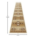 thumbnail image 4 of Emma + Oliver 3x16 Olefin Accent Runner with Southwestern Geometric Arrow Design in Brown, Black, Beige & Ivory and Natural Jute Backing, 4 of 6