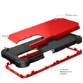 thumbnail image 4 of JTCASES for Motorola Moto Edge 2021 Case, Drop Resistant Corners, Wireless Charging, Heavy Duty Shockproof Hybrid Hard PC Bumper, Camera Protection, Skin-feel Anti-scratch Tough Cover,  Red, 4 of 7